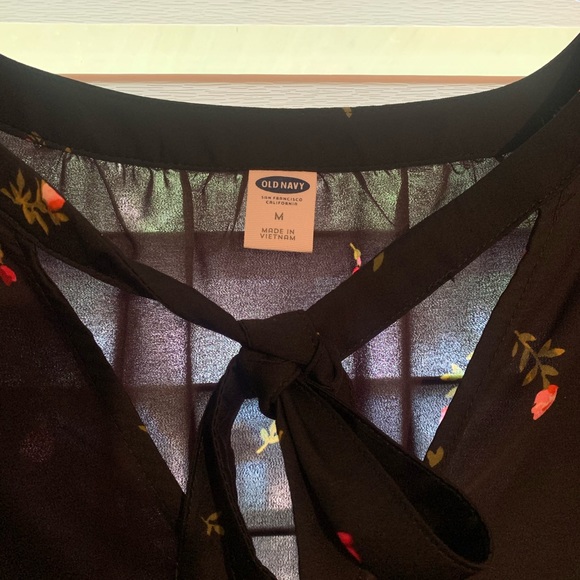 OLD NAVY Size Medium Dress Floral Bell Sleeve - Picture 2 of 4